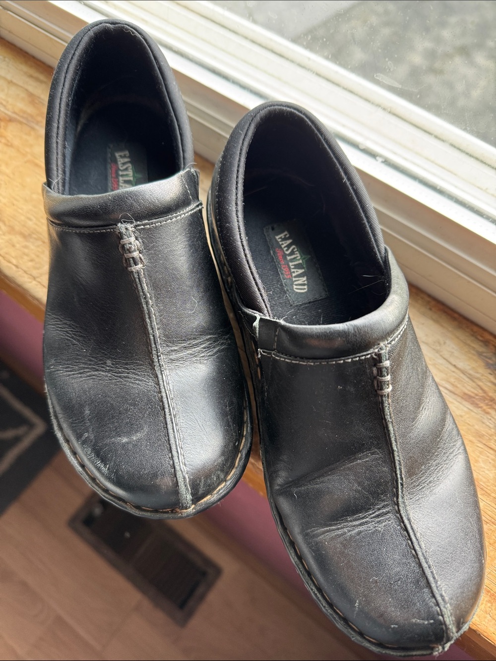 Eastland Black Leather Slip-On Loafers